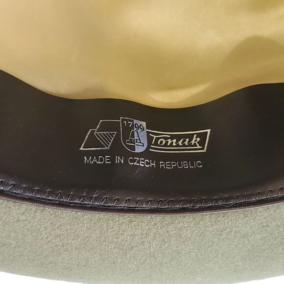 Vintage 40's Tonak Green Felt Hat Czech Republic 1799 - Picture 3 of 15